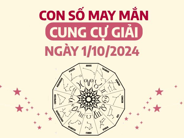 Con số may mắn của cung Cự Giải ngày 1/10/2024 cho lộc lá đầy nhà