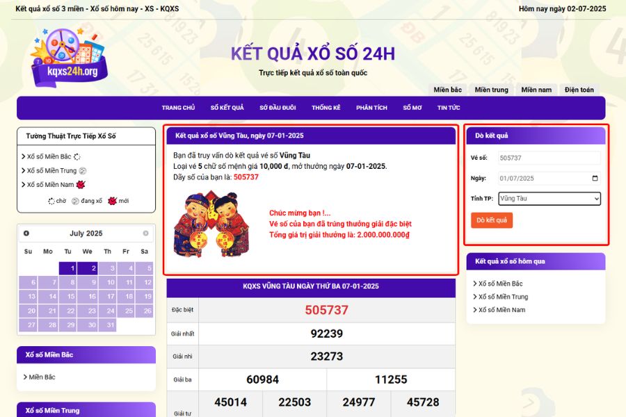 Cách dò xổ số nhanh tại Kết quả xổ số 24h chi tiết