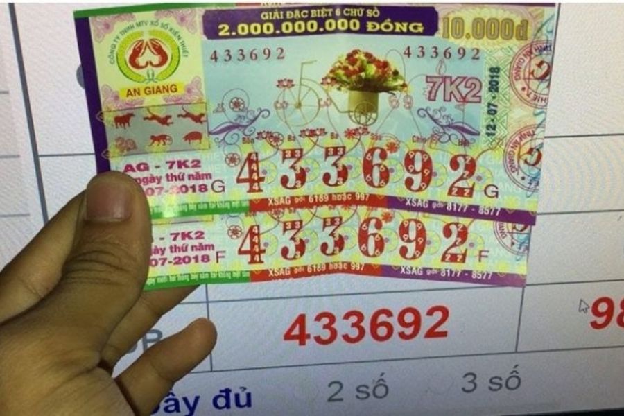 Vé trúng thưởng có dãy số trùng khớp với kết quả công bố chính thức