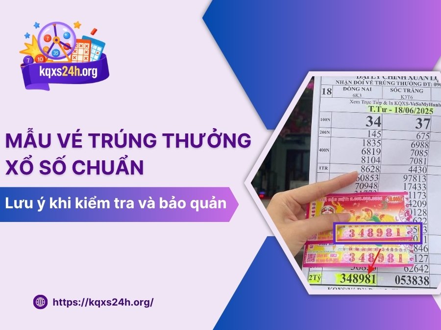 Mẫu vé trúng thưởng xổ số