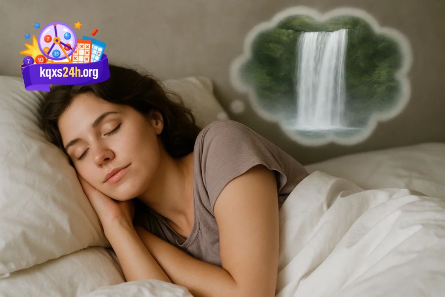Mơ thấy nước chảy từ trên cao xuống mang phước lành từ trời