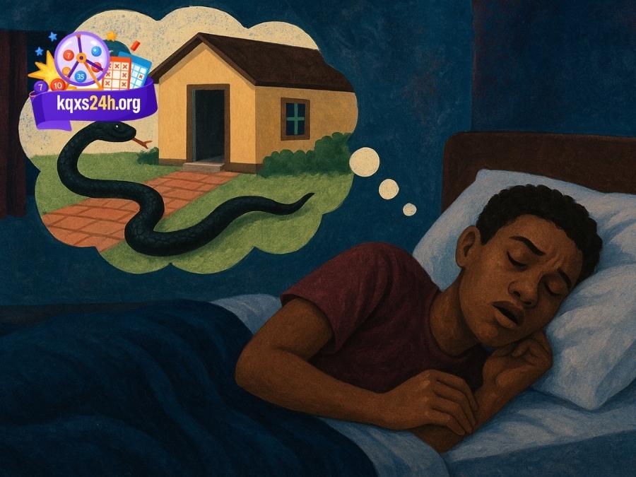 Mơ thấy rắn đen bò vào nhà