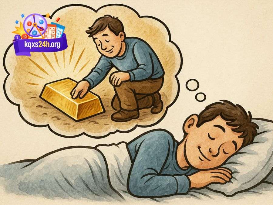 Giấc mơ nhặt được vàng thỏi tượng trưng cho sự giàu sang